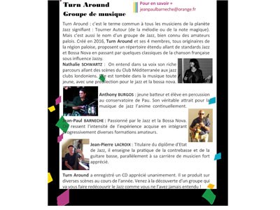 Association AcomArtistes | groupe de musique pau, artistes pau, concerts pau, spectacles pau, turn around jazz, musiciens pau | Pau (64)