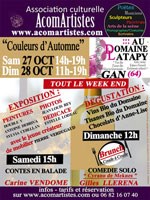 Association AcomArtistes | ExpositionCouleurs d'Automne au Domaine LATAPY à Gan (64)