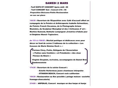 Association AcomArtistes | dédicaces artistes pau, peintre pau, sculpteur pau, artisanat d'art pau, artisan d'art pau, concert pau | Pau (64)